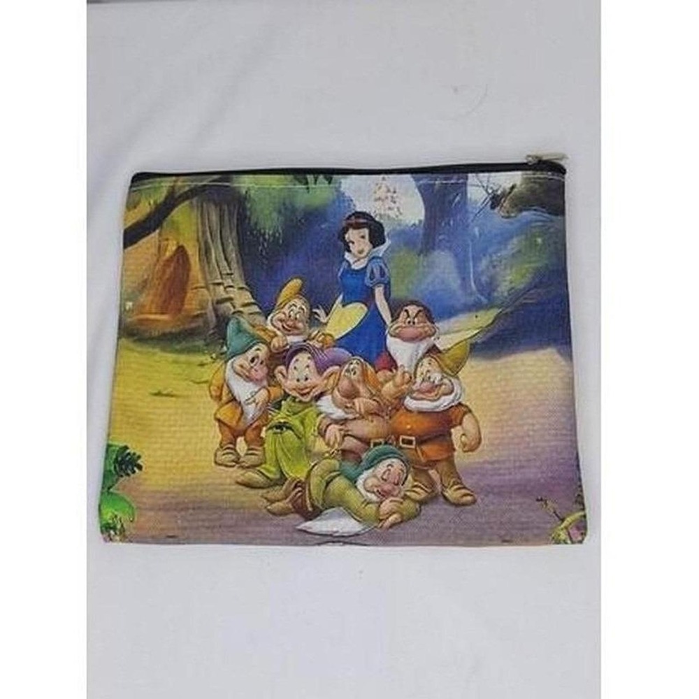 Disney Snow White and the Seven Dwarfs Zipper Pouch Makeup Bag Canvas Pouch